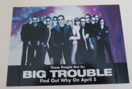 Big Trouble Movie Promo Postcard Cutout Tim Allen Rene Russo Johnny Knoxville - £8.55 GBP