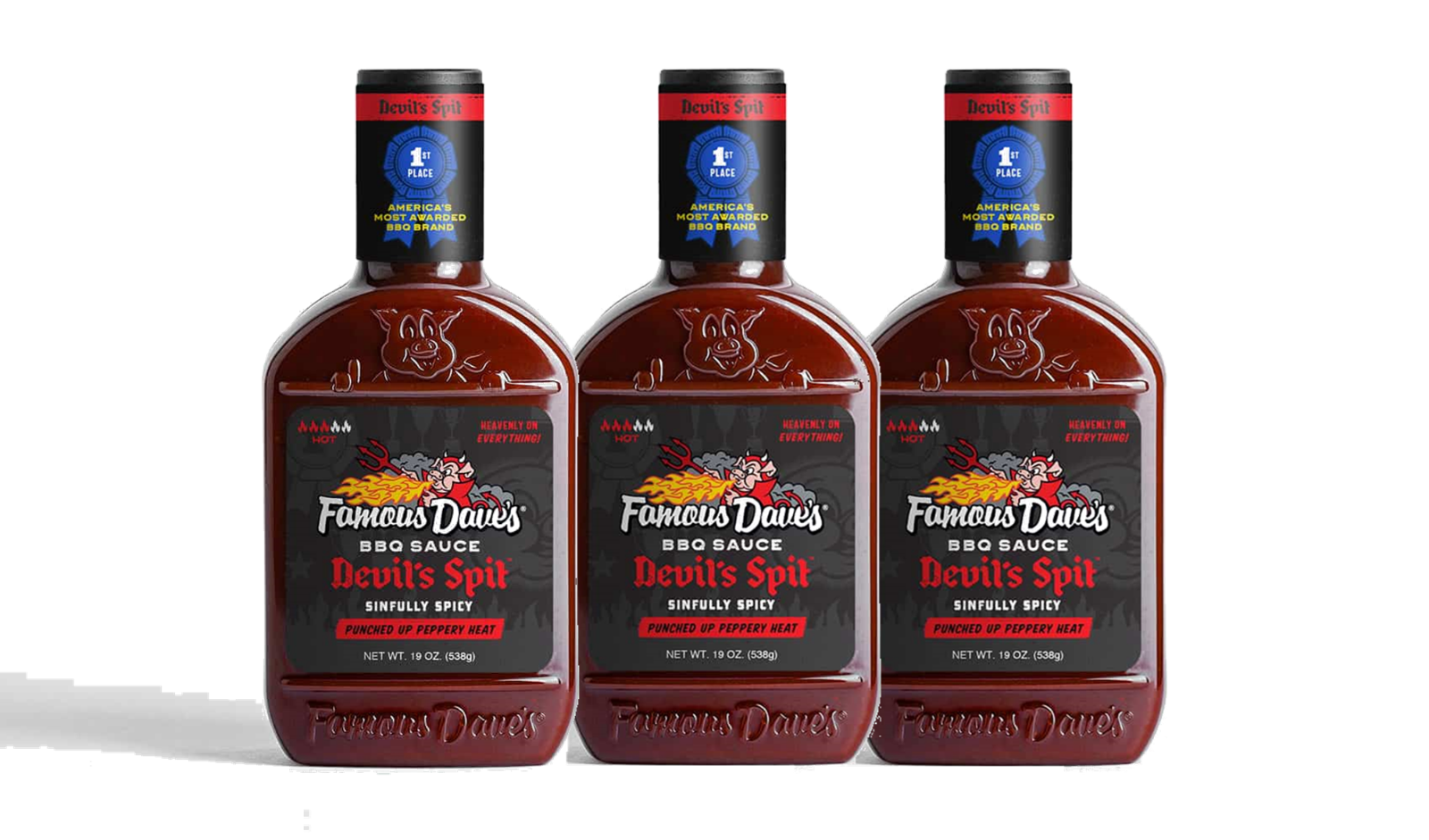 Famous Dave's Devil's Spit Sinfully Spicy BBQ Sauce, 3-Pack 20 oz. Bottles - $32.62