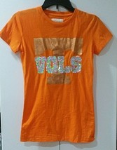 VOLS Orange T-Shirt Junior Med Vinyl &quot;T&quot; Glitter &quot;VOLS&quot; Press Box Royce Apparel - £16.53 GBP