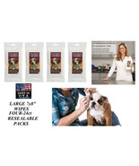 96 pc PET EAR CLEANSING Large 7x8&quot; WIPES Pads DOG CAT Grooming Cleaning ... - $12.99