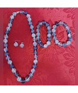Ali Aluma AIL flourite 925 stamped  set Earrings, necklace and 2 bracelets - $273.54 CAD