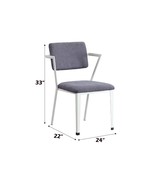Cargo Office Chair, Gray Fabric &amp; White Finish - $4,088.48 MXN