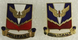 Vintage US Military DUI Insignia Pin set MILITANT Air Defense School - $12.35