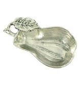 Condiment Nut Candy Dish, Pear Shaped Cast Aluminum Silver Antiqued Finish - £21.64 GBP