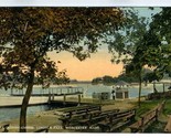 Lake Quinsigamond Postcard Lincoln Park Worcester Massachusetts - $10.89