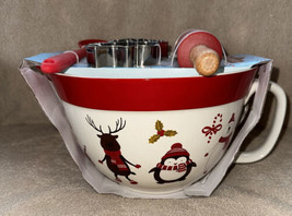 Reindeer Santa Christmas Mixing Bowl Jug Spoon RPin Cookie Cutters The Bakeshop - £31.59 GBP