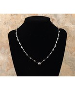 *14k  White Gold Natural Diamond Station Necklace 16&quot; - $44,865.67 MXN