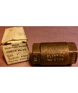 1&quot; Check valve -- solid brass, Clayton Mark brand quality made in USA - $12.99