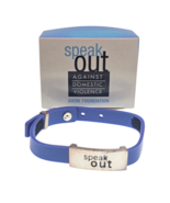 Avon 2005 Speak Out Against Domestic Violence Bracelet Blue Silicone Met... - $305.00 MXN