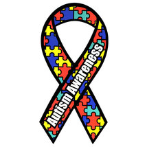 Autism Awareness Magnet - 4&quot; x 8&quot; Ribbon Magnet - £3.34 GBP