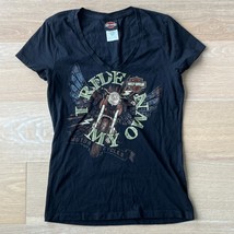 Harley Davidson I Ride My Own V-neck Short Sleeve Black Tee - $24.99