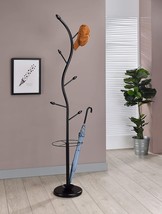 Kings Brand Furniture - Kubin Metal 6-Hook Coat &amp; Hat Rack With Umbrella Stand - £52.26 GBP