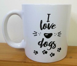 &quot;I Love Dogs&quot; White Mug 4 Inch - £11.84 GBP