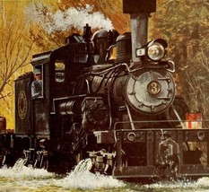 1961 Climax Logging Engine Train Art Print Card American Heritage Railro... - €29,95 EUR