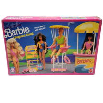 Vintage 1989 Mattel Wet N Wild Barbie Lifeguard Stand # 3713 100% Complete Box - £37.21 GBP