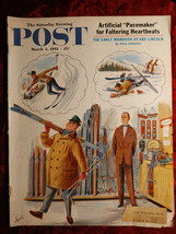 Saturday Evening Post Magazine March 4 1961 Alajalov Jack Schaefer - £5.94 GBP
