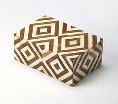Wood And Bone Inlay Storage Box - $5,691.41 MXN