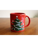 1996 Vintage Waechtersbach Christmas Tree Coffee Tea Mug Germany Red - $11.40