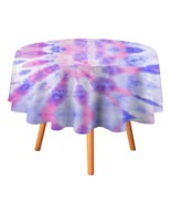 Colorful Tie Dye Tablecloth Round Kitchen Dining for Table Cover Decor Home - $22.39 CAD+