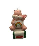 1984 Cheer Bear Care Bears Christmas Ornament 3” Rare Vintage Pink Ridin... - $14.95