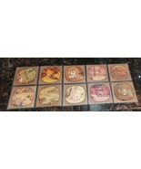 ASIAN Oriental Coasters Set Of 10 Ch`ing, Ming, Sung,Yuan Dynasty 4.5x4.5 - $8.91