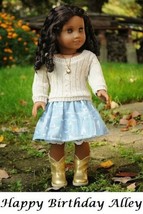 American Girl Doll Cecille Edible Cake Topper Decoration - £10.21 GBP