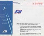 AOM French Airline Horaires Timetable October 1998 and Letter &amp; Envelope - £13.93 GBP