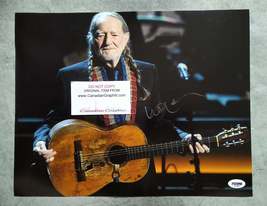 Willie Nelson Hand Signed Autograph 11x14 Photo COA + PSA - £317.38 GBP