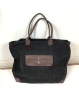 AU Essentials SailWax Canvas Zip Tote Bag Leather Straps &amp; Trim USA Made - $135.81 CAD