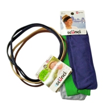 Scunci Hair Accessories 5 Headwraps and 4 No Slip Grip Headbands Assorted Colors - £7.53 GBP