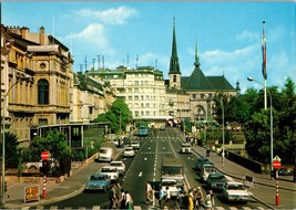 Vtg Postcard Notre-Dame Cathedral view from the Square, Luxembourg - £5.16 GBP