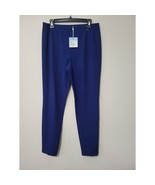 St. John Sport Pants Women Size Medium Blue Santana Knit High Rise - $127.98