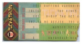 The Kinks Concert Ticket Stub October 1 1981 Uniondale New York - £27.29 GBP