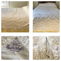 Lot 2 Matching Cabin Crafts&#39;  Needle Tuft Chenille Bedspreads EUC! twin-full - £178.05 GBP