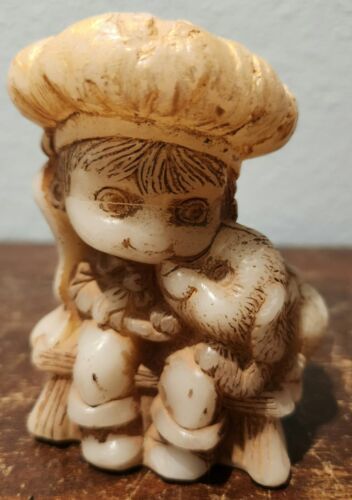 Vintage Holly Hobbie Detailed Wax Candle by Hallmark 3.5” - $4.85