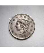 1837 Plain Cord Medium Letters Large Cent CH XF Details Coin AM660 - £139.35 GBP