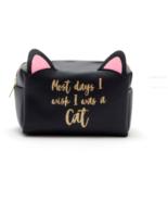 cosmetic bag, most days I wish I was a cat - £22.05 GBP