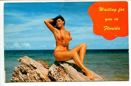 Betty Bettie Page Card -Waiting For You In Florida-1960&#39;s-VG/FN - £21.37 GBP