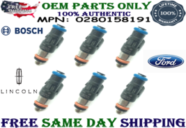 #0280158191 GENUINE Bosch Fuel Injectors for 2011-2017 Ford Edge 3.5 V6 6 SETS - £97.72 GBP