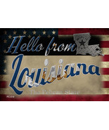 Hello From Louisiana Novelty Metal Postcard - $21.81 CAD