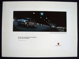 PORSCHE OFFICIAL CAYENNE TURBO &quot; DIAPERS &quot; SHOWROOM POSTER 2003 LARGE USA - £31.42 GBP