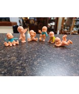 El Greco Vtg 1980s PVC Baby Doll Set 6 Babies Some Clothes - $29.69