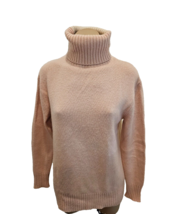 CHLOE Pink and Beige Cashmere Turtle Neck Sweater Top - Size XS - $239.99