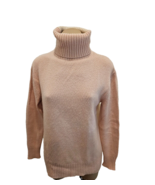 CHLOE Pink and Beige Cashmere Turtle Neck Sweater Top - Size XS - £237.73 GBP