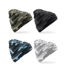 Camo Cuffed Beanie Hat - $174.40 MXN