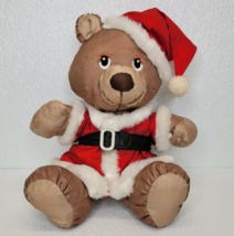 RARE vintage Potpourri Press Santa Mrs. Clause Nylon Christmas Bear Plush  - £35.60 GBP