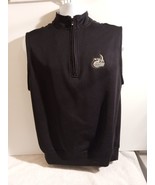 FootJoy Men Golf Vest XL 1/4 Zip Stretch Pullover Black 49ers Embroidered - £27.19 GBP