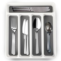 Plastic Kitchen Cutlery Tray Organiser Rack Holder Drawer Insert Tidy Storage - £12.80 GBP