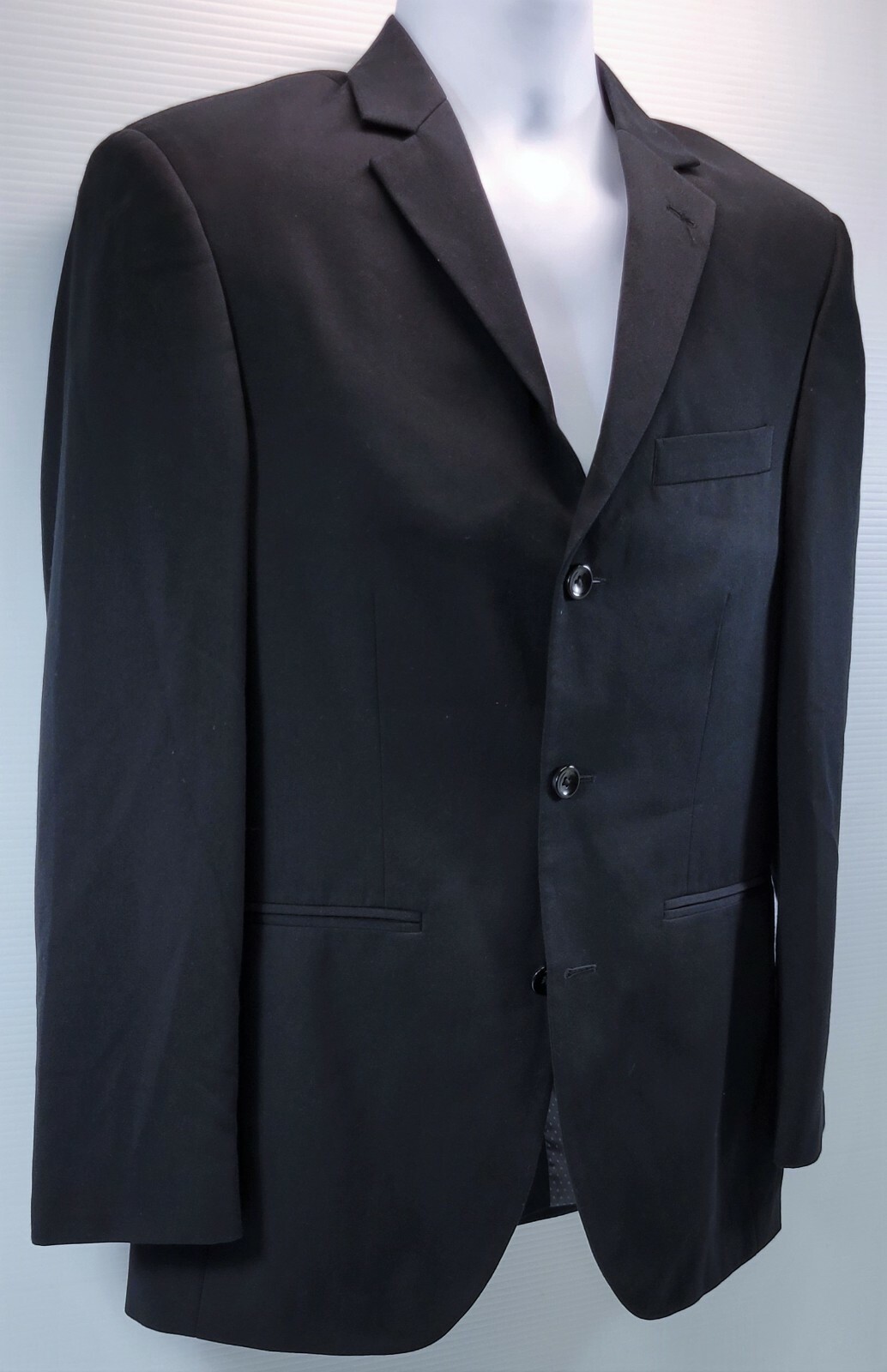 V2) Men's J. Ferrar Solid Black Suit Jacket Modern Fit 36 Regular Item image 2