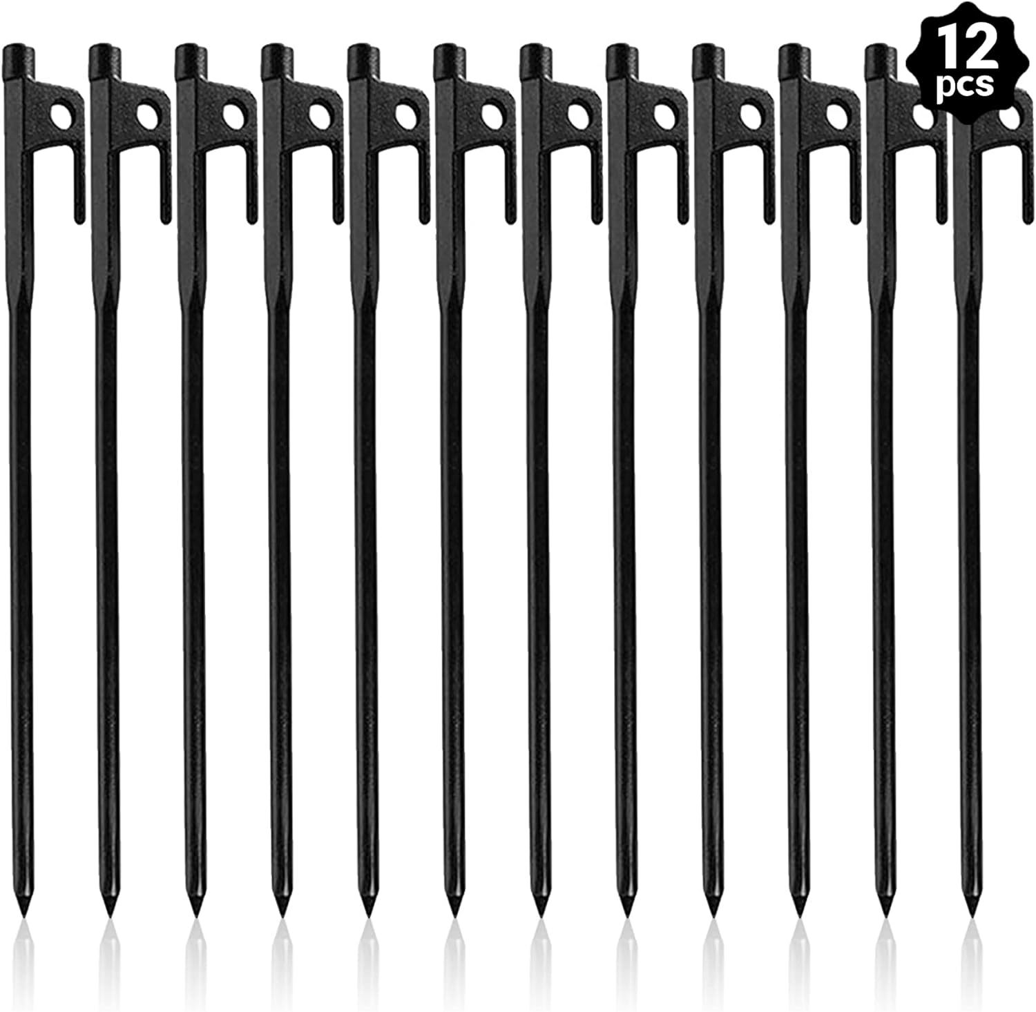 12 Pack Burly Heavy Duty High Strength Steel Forged Steel Camping Tent Pegs - $39.92